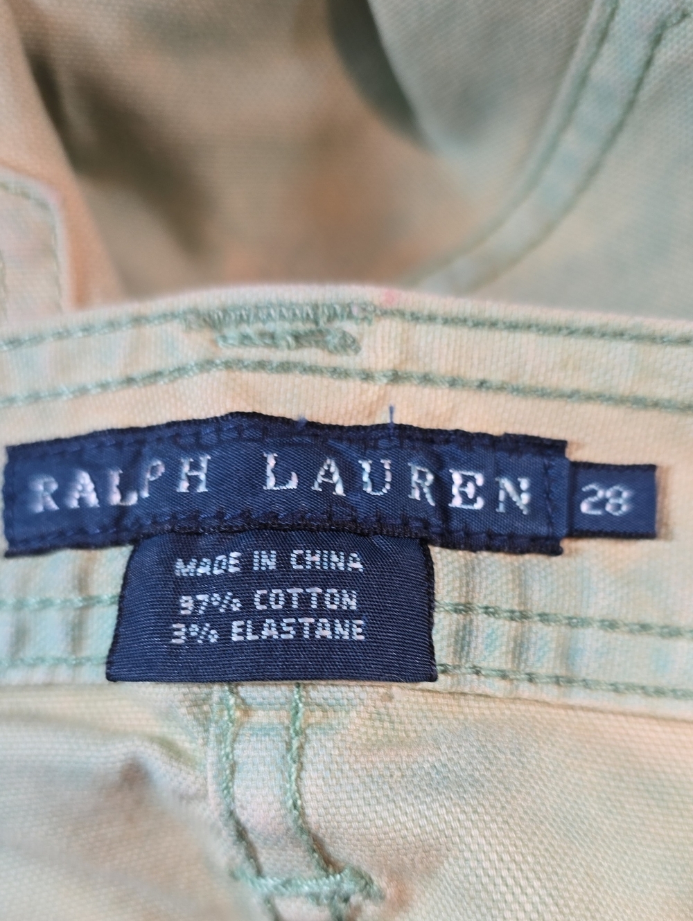 Ralph Lauren Mint Green Tie-Dye Jeans Size 28 - Picture 2 of 13